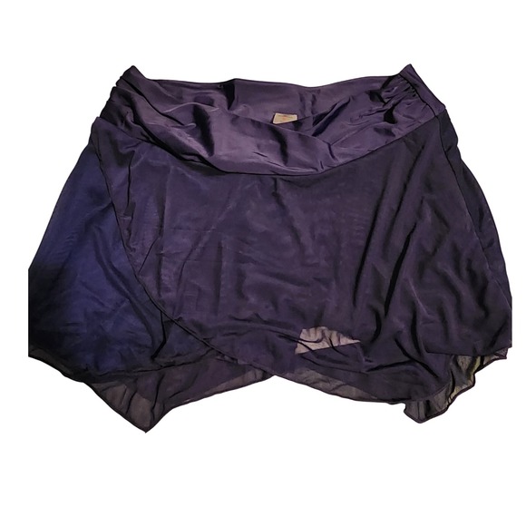 XL Navy Swim Skirt Cover Up Sheer Overlay Elastic Waist Beach Pool Vacation - Picture 1 of 4